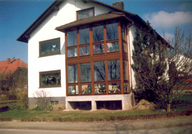 Wintergarten als Anbau zur Wohnraumvergrößerung im Kreis Paderborn, Stadt Büren