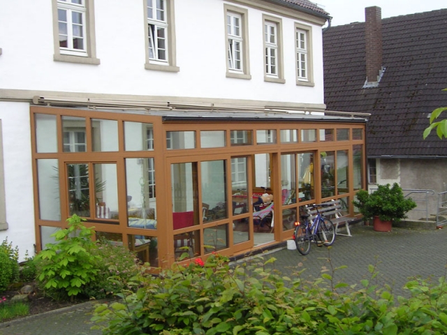 Wintergarten als Anbau zur Wohnraumvergrößerung im Kreis Paderborn, Stadt Lichtenau